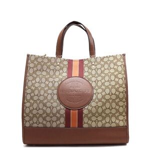 Coach Signature Jacquard with Patch Dempsey Tote 40